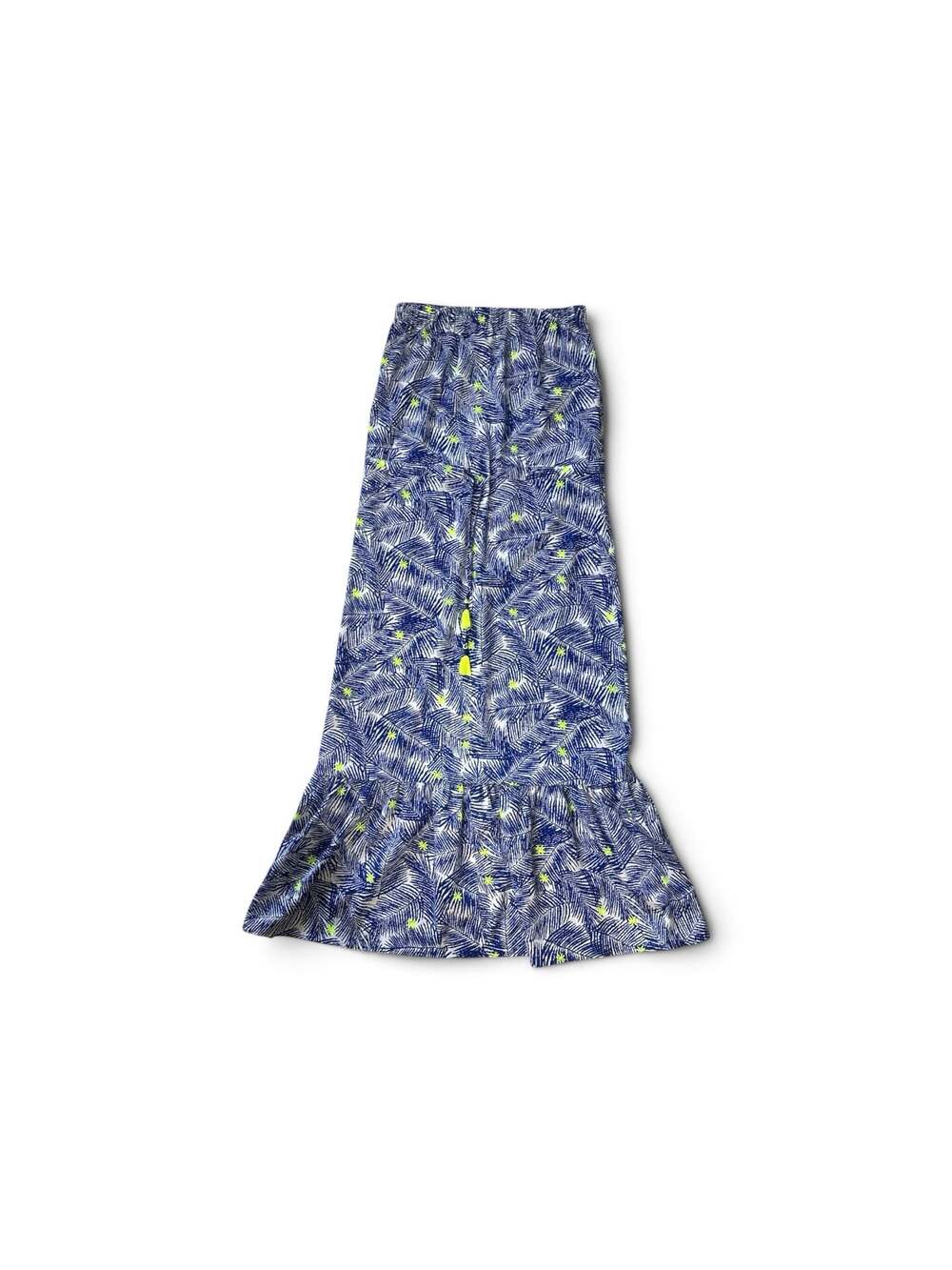 Vineyard Vines Women's Palm Leaf Print Ruffle Tiered Maxi Skirt